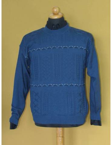 Jacquard Knit Sweater - Blue