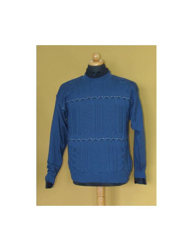 Jacquard Knit Sweater - Blue