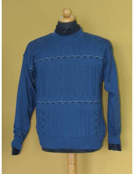 Jacquard Knit Sweater - Blue
