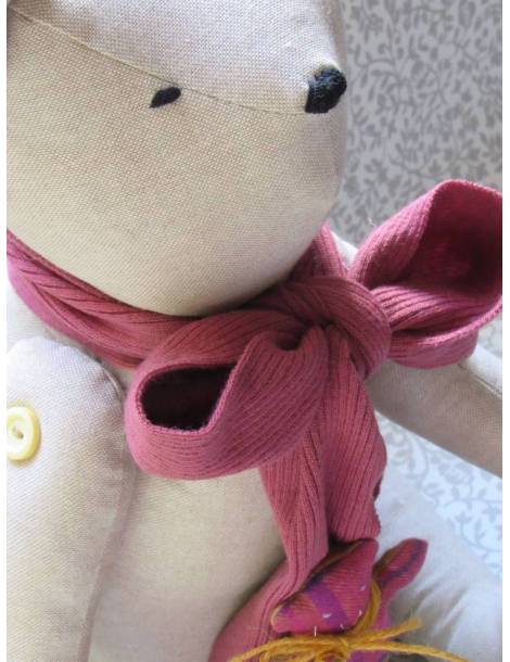 Handmade Fabric Teddy Bear
