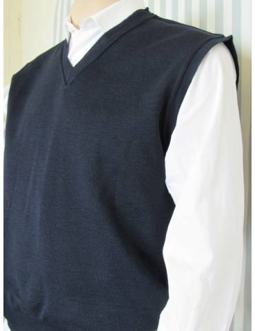 V-Neck Sleeveless Sweater - Blue