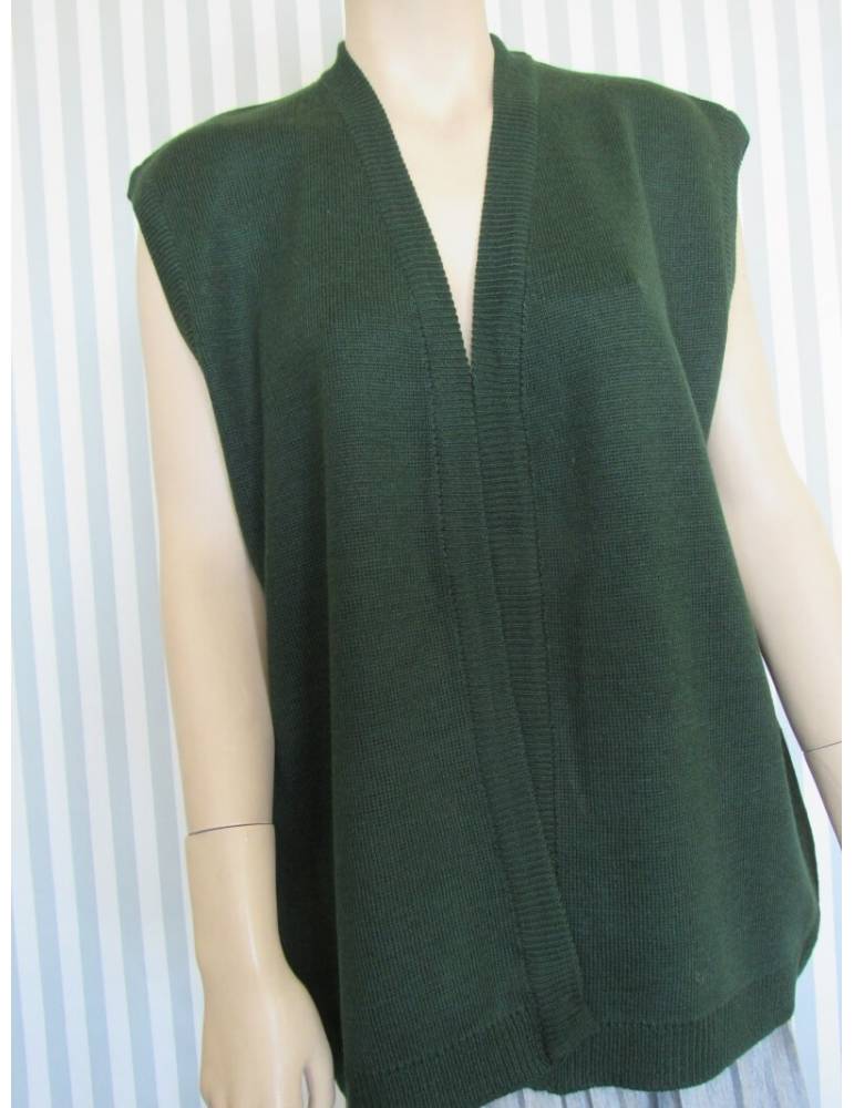 Women's Open  Sleeveless Sweater - Green