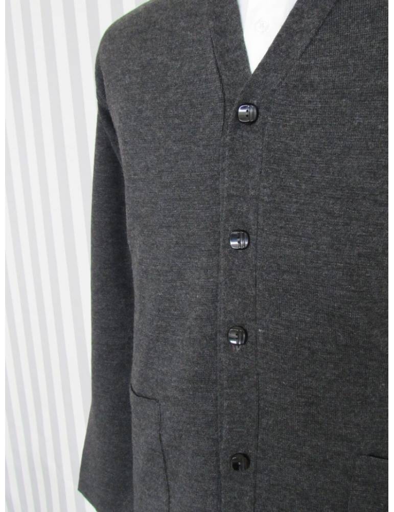 Men Sweater Cardigan - Grey