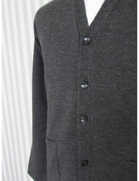 Men Sweater Cardigan - Grey