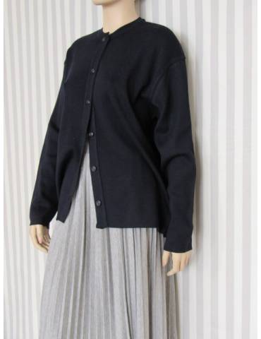 Button Front Knit Cardigan - Blue