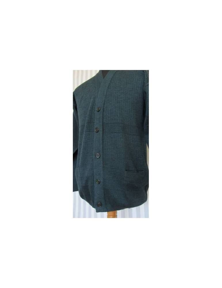 Men's Knit V-Neck Cardigan - Green