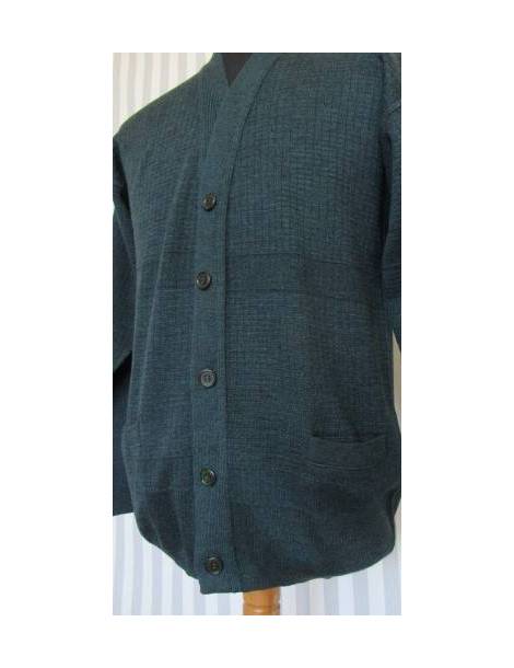 Men's Knit V-Neck Cardigan - Green