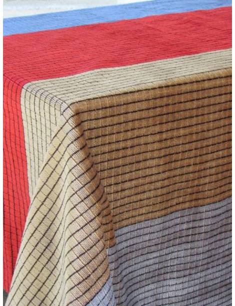 Velvet Tablecloth with Stripes