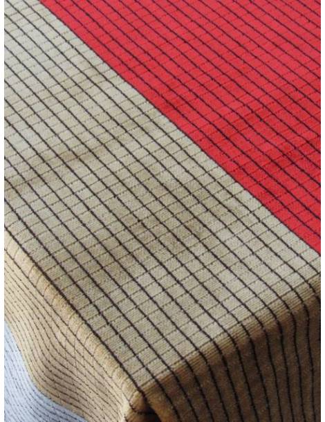 Velvet Tablecloth with Stripes