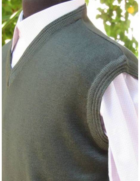 Men's V-Neck Sleeveless Sweater Vest - Petrol - 205