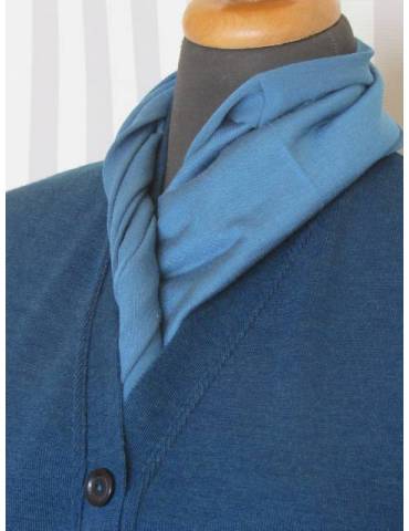 Knitted Cardigan with Pockets - Blue